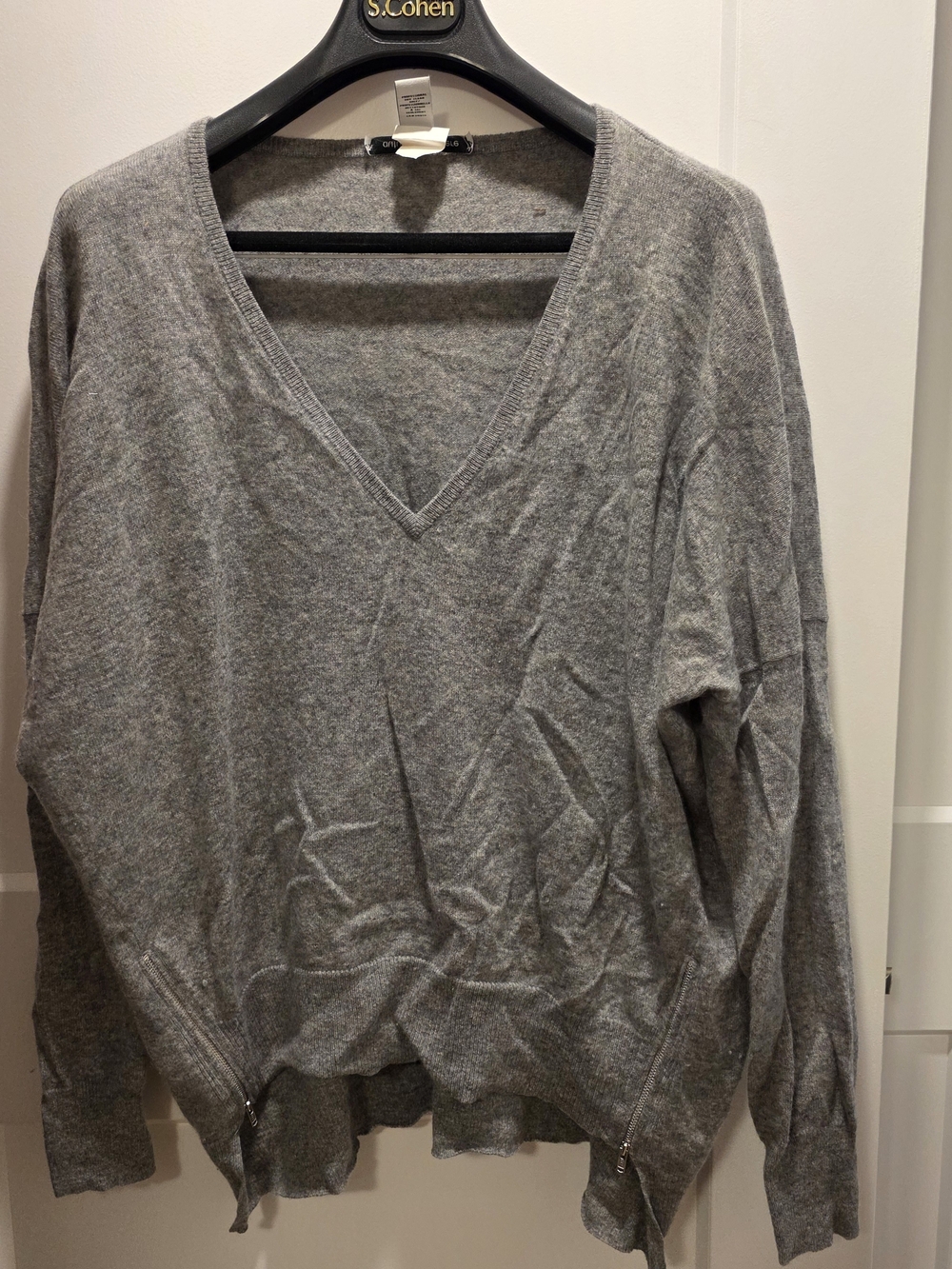 Autumn Cashmere Heather Gray Cashmere Sweater